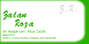 zalan roza business card